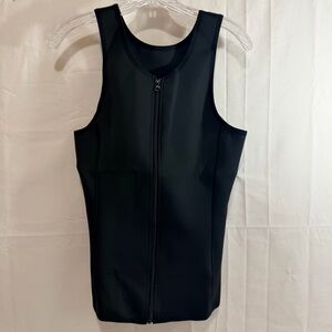 Womens Waist Trainer Corset Zipper Vest Shapewear Black Med